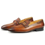 Formal Dress Shoes for Male British Buckle Retro Formal Loafers Classic Wedding Party Slip on Casual Daily EVA Driving Men Shoe - Image 3