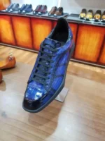 2024 new arrival Fashion Crocodile Skin causal shoes men,male Genuine leather Shoes PDD386 - Image 6