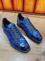 2024 new arrival Fashion Crocodile Skin causal shoes men,male Genuine leather Shoes PDD386 - Image 3