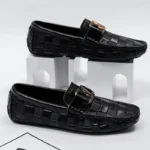 High Quality Genuine Leather Men's Casual Shoes Brand Cowhide Leather Shoes Crocodile Pattern Loafers Ladies Moccasin Flat Shoes - Image 6