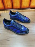 2024 new arrival Fashion Crocodile Skin causal shoes men,male Genuine leather Shoes PDD386 - Image 5