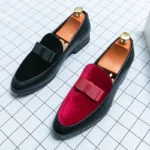 Men Leather Shoes Slip-On Men Shoes Casual Loafers Party Social Dress Shoes Footwear Formal Luxury Fashion Groom Wedding Shoes