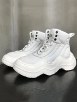 Mens High Top Sneakers Thick Bottom Genuine Leather Casual Shoes Autumn Winter Fleece Liner High Street Fashion Hip Hop Shoes - Image 6