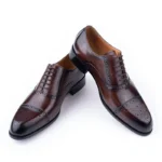 Classic Brogue Shoe Men's Business Suits Matches New Style Genuine Cowhide Handmade Formal Office Wedding Party Mans Dress Shoes - Image 3