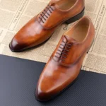 Elegant Men Leather Dress Shoe Sapato Social Masculino Party Office Suit Matches Comfortable Handcrafted Business Man's Footwear - Image 2