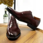 "HANMCE Men's Oxford Shoes | Genuine Leather Brogue Business Formal Dress Shoes | Cowhide Wingtip Wedding Office Shoes - Image 6