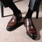 Men's Genuine Leather Oxford Shoes Business Dress Cowhide Lace-Up Suit Men's Shoes High-End British Style Luxury Mengke Shoes - Image 3