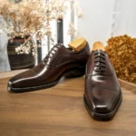 "HANMCE Men's Oxford Shoes | Three-Piece Toe Business Formal Dress Shoes | Pointed Toe Cowhide Leather Brogue - Image 4